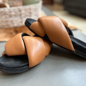 ROAM Slide Sandals with Crossed Straps